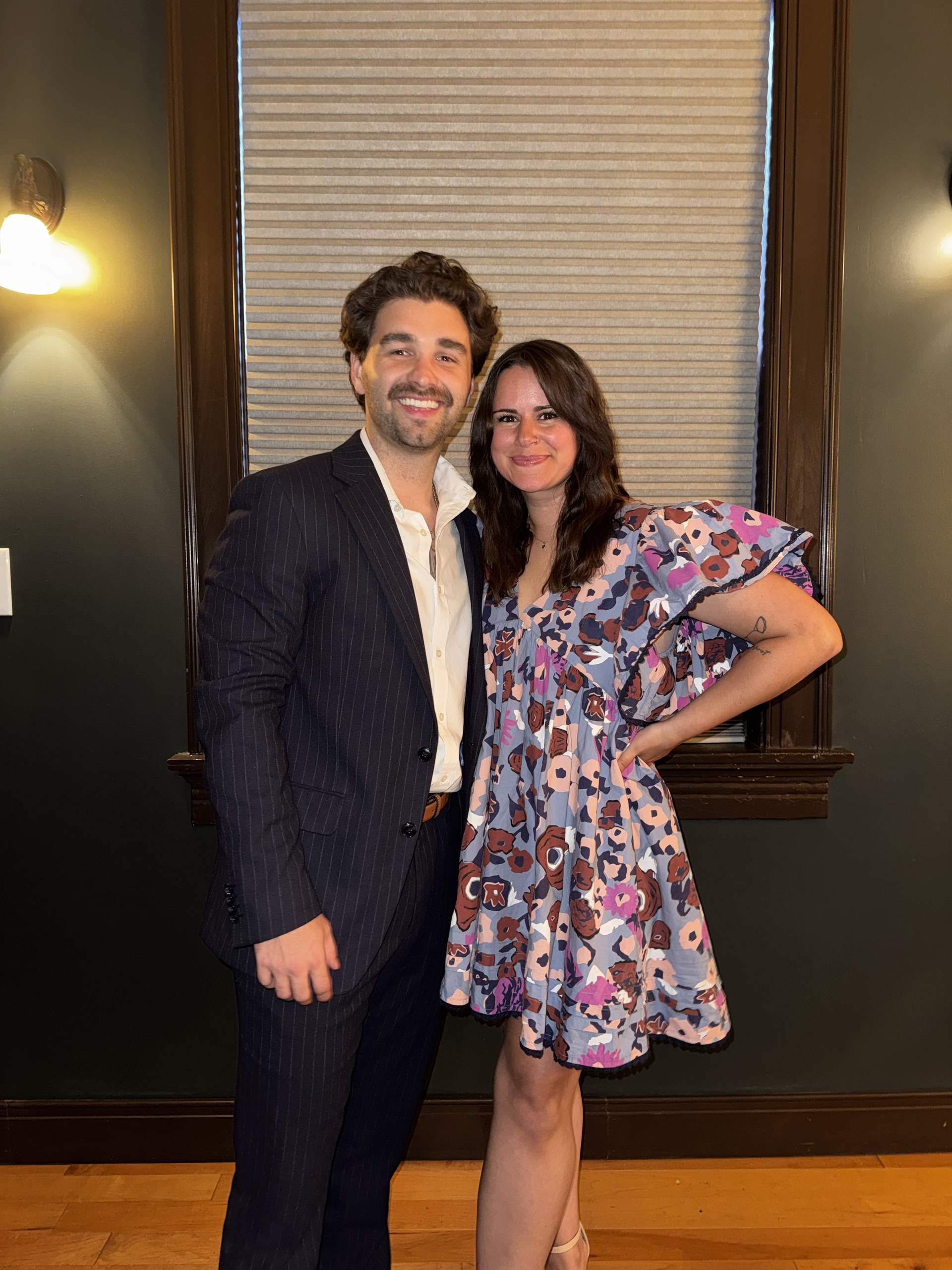 Dillon Baker with his wife in Carmel