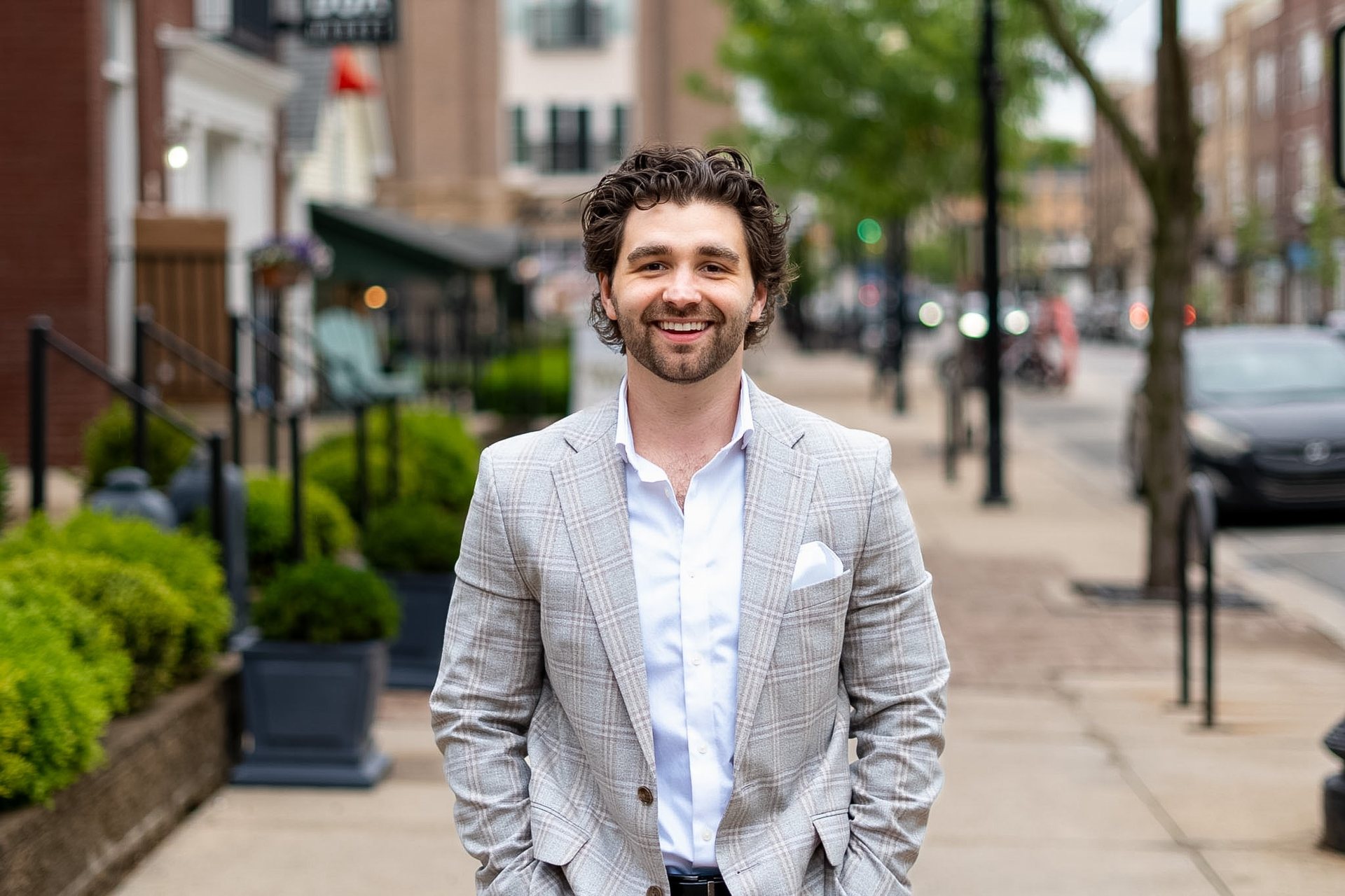 Dillon Baker on Main Street in Carmel, Indiana